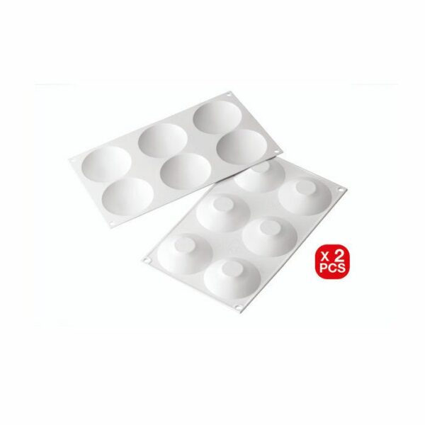 CUPOLE01 - SET 2 MOULE EN SILICONE 80 H 20 MM
