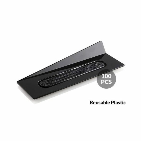 SET 100 LANGUETTES A GATEAUX NOIRES -RECTANGLE 140X40MM NOIR