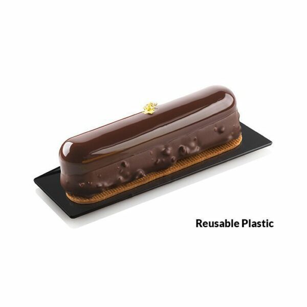 SET 100 LANGUETTES A GATEAUX NOIRES -RECTANGLE 140X40MM NOIR – Image 2