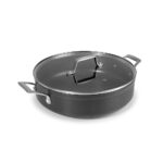 PLAT ROND A/COUVERCLE AL. ANODISÉ 24X7CM