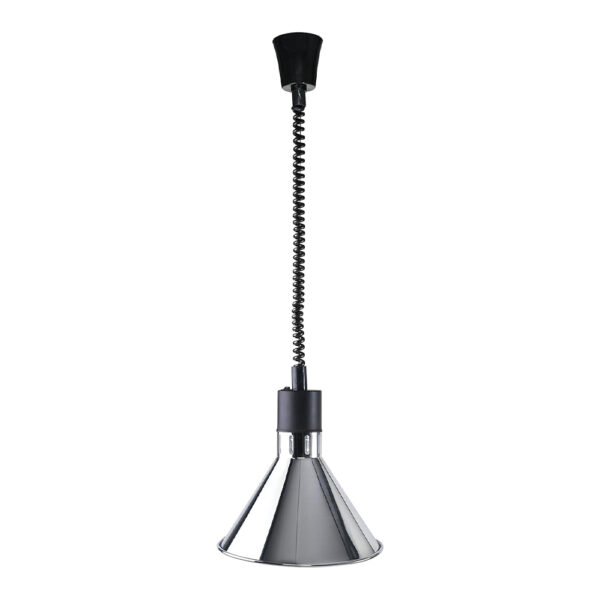 LAMPE CHAUFFANTE AVEC CÂBLE CONIQUE EXTENSIBLE CHROME