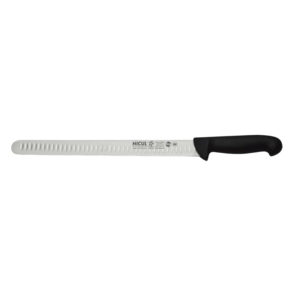 COUTEAU-A-JAMBON-ALVEOLE-28-CM-NOIR - AWANY TRADE