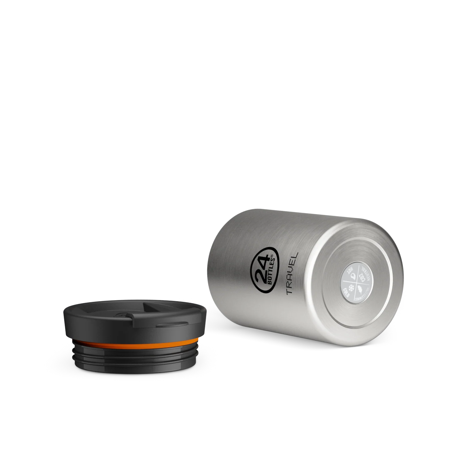 TRAVEL TUMBLER 350 BRUSHED STEEL – Image 2